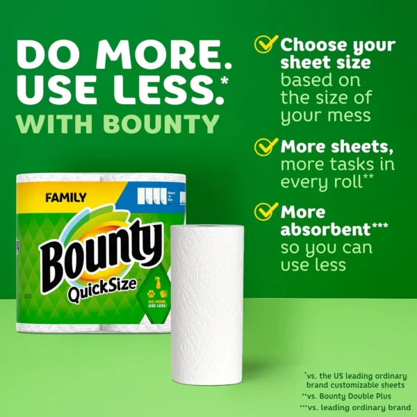 Bounty Classic tissues Orignal absorbent and easy dispose - Image 2